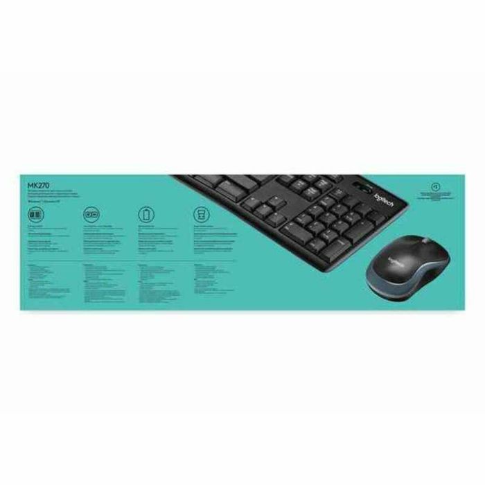 Teclado y Ratón Logitech LGT-MK270-US Negro QWERTY Qwerty US 1