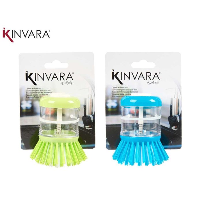 Cepillo Soporte Dosificador Jabón Kinvara 7x9.5x7 cm, Azul/Verde, Plástico (36 Unidades) 2 Cepillo Soporte Dosificador Jabón Kinvara 7x9.5x7 cm, Azul/Verde, Plástico (36 Unidades) 2