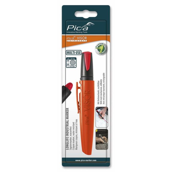 Marcador Pica Permanente Rojo Industrial 7 Marcador Pica Permanente Rojo Industrial 7