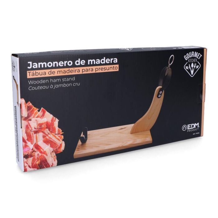 Gourmet Kitchen Jamonero de Madera de Pino Claro 44 x 41 cm 2 Gourmet Kitchen Jamonero de Madera de Pino Claro 44 x 41 cm 2