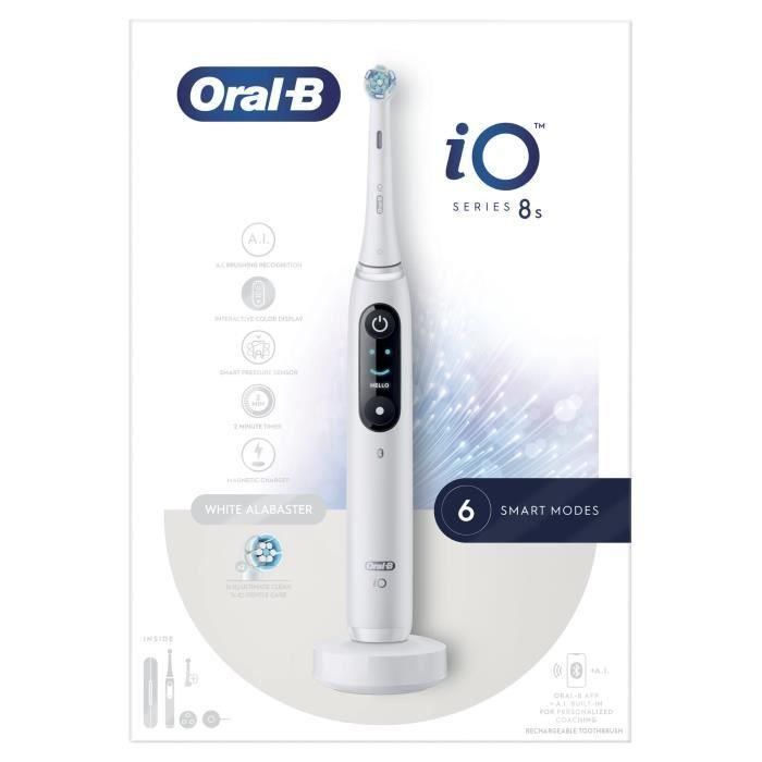 Cepillo de dientes eléctrico - Oral-B - iO 8N - Encías sensibles - 2 cabezales - 1 estuche de viaje 4