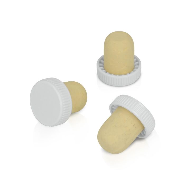 Metaltex Set de 6 tapones de corcho con cabeza de plástico, colores surtidos 0 Metaltex Set de 6 tapones de corcho con cabeza de plástico, colores surtidos 0