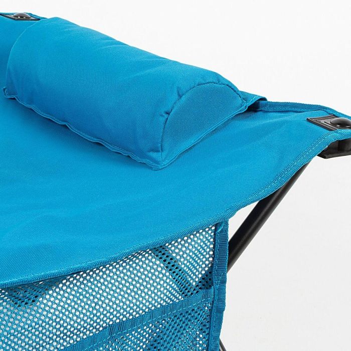 Cama plegable Aktive Azul Camping 178 x 62 x 38 cm 178 x 38 x 62 cm (2 Unidades) 4