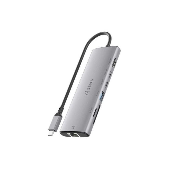 Docking USB Tipo-C Aisens ASUC-7P032-GR/ 1xHDMI/ 1xUSB/ 2xUSB Tipo-C/ 1xRJ45/ 1xLector Tarjetas/ Gris 2
