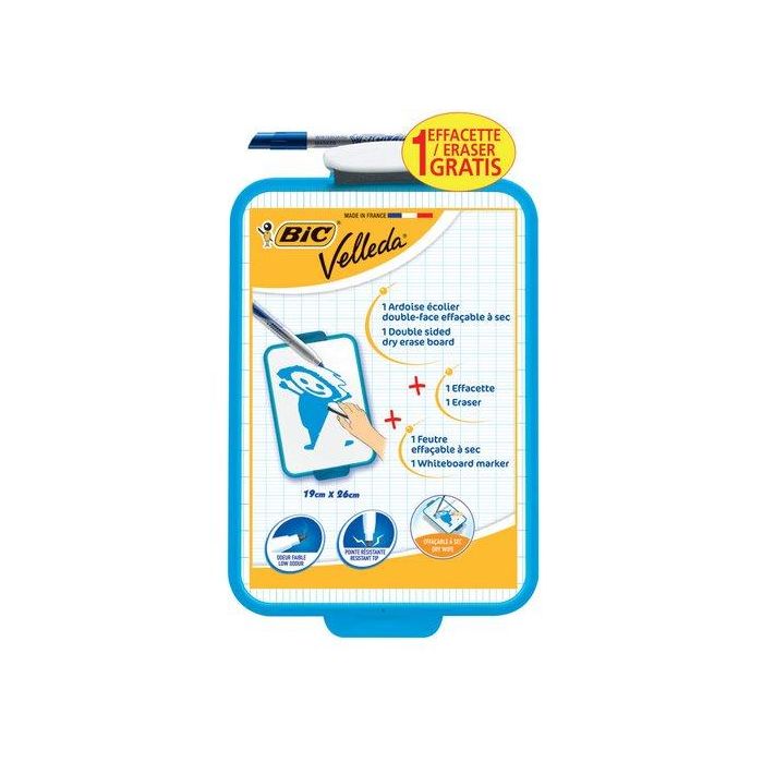 Velleda Pizarra Blanca School 19x26 cm Con Borrador Y Rotulador Azul