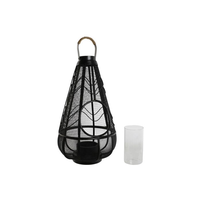 Portavela Colonial DKD Home Decor Negro 28 x 50 x 28 cm 2 Portavela Colonial DKD Home Decor Negro 28 x 50 x 28 cm 2