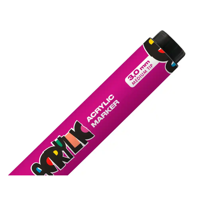 Liderpapel Rotulador Acrilico Base Agua Todo Tipo de Superficie Punta Redonda 3 mm Violeta 3