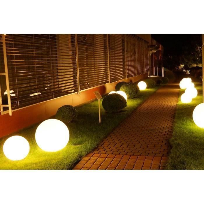 LUMISKY - Bola de luz con cable para exterior LED - blanco BOBBY - Base Ø50cm E27 LUMISKY - Bola de luz con cable para exterior LED - blanco BOBBY - Base Ø50cm E27