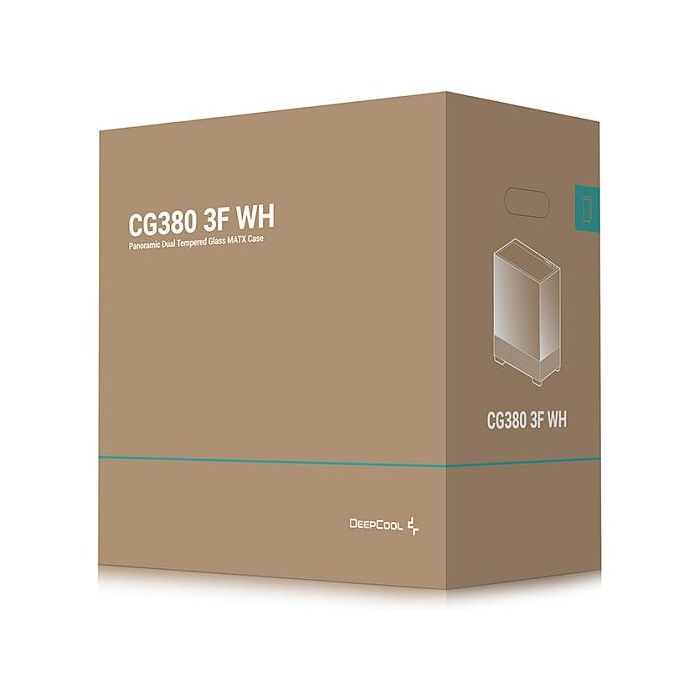 Deepcool CG380 3F WH Midi Tower PC Blanco ITX Micro ATX Ventana Iluminación RGB 2
