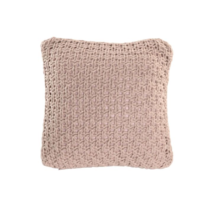 DKD Home Decor Cojín Urban Rosa Palo 45 x 45 cm de Poliéster (2 Unidades)