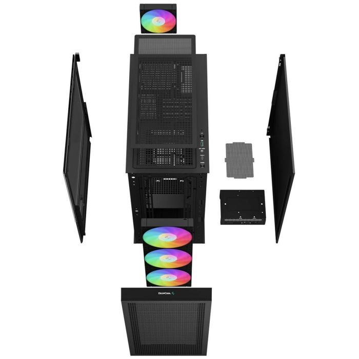 Caja de PC - DEEPCOOL - CH560 Digital (Negro) - Torre media - Formato ATX - 3x140mm A-RGB + 1x120mm A-RGB 5