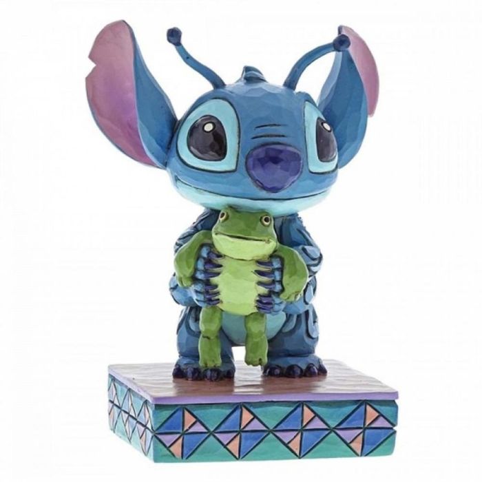 Enesco Figura Disney Stitch Con Rana - Figura Coleccionable Pintada a Mano para Adultos