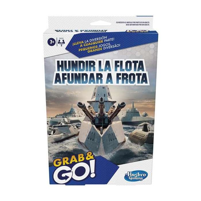Hasbro Gaming Hundir la Flota Viaje F8252 Grab and Go - Clásico juego de estrategia en formato portátil para niños +7 años 3