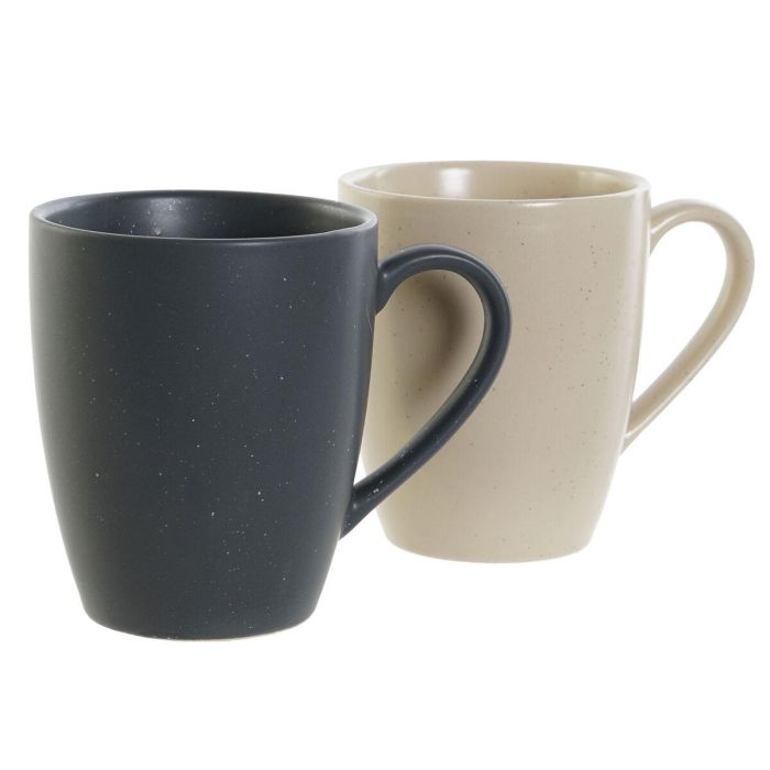 Mug Scandi DKD Home Decor Beige Gris Oscuro 13 x 31 x 19 cm Set de 4 3