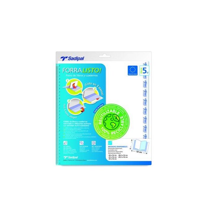 Forro Ajustable Sadipal Pp Trans.31 X 52 Cm 5 unidades