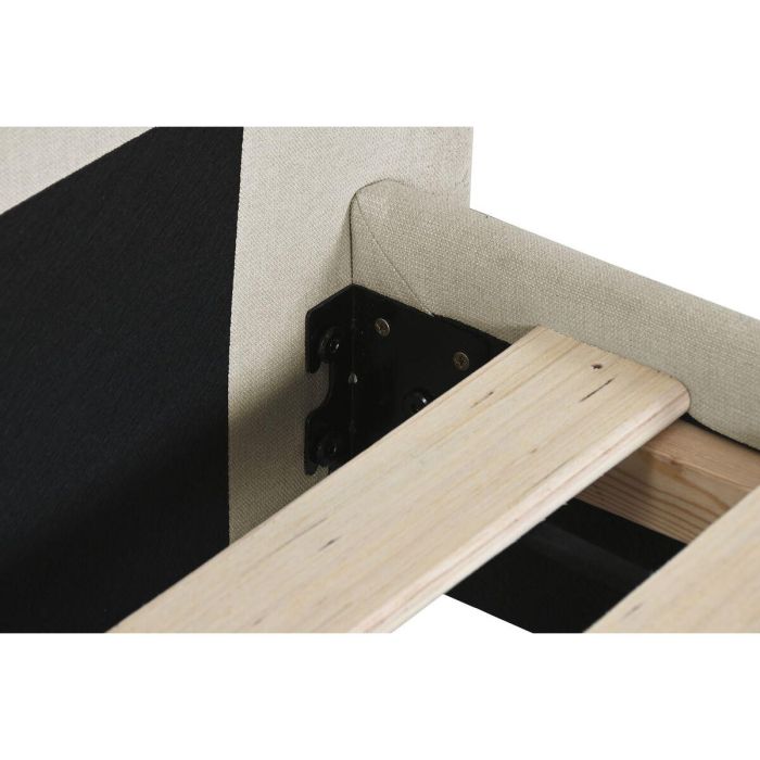 DKD Home Decor Cama Urban de Poliéster y Madera Beige 219x104x170 cm para Colchón 150x200 - Desmontable 3