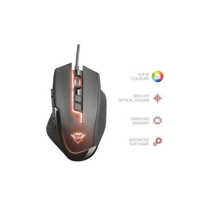 RATÓN TRUST GAMING GXT 164 SIKANDA MMO - 5000PPP - 12 BOTONES PROGRAMABLES - ILUMINACIÓN LED RGB - MEMORIA 4 PERFILES 1 RATÓN TRUST GAMING GXT 164 SIKANDA MMO - 5000PPP - 12 BOTONES PROGRAMABLES - ILUMINACIÓN LED RGB - MEMORIA 4 PERFILES 1