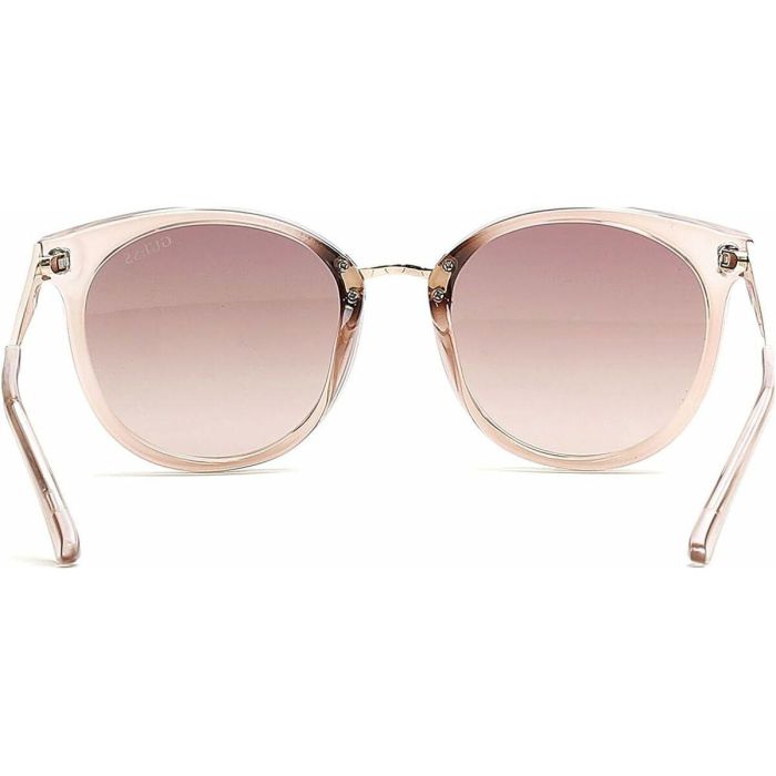 GUESS GU7459 57F Gafas de Sol Redondas Mujer, Montura Beige Brillante, Cristales Marrón Degradado, Patilla 140 mm 2 GUESS GU7459 57F Gafas de Sol Redondas Mujer, Montura Beige Brillante, Cristales Marrón Degradado, Patilla 140 mm 2