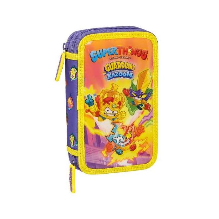Plumier Doble SuperThings Guardians of Kazoom Amarillo Morado (28 piezas) 5 Plumier Doble SuperThings Guardians of Kazoom Amarillo Morado (28 piezas) 5
