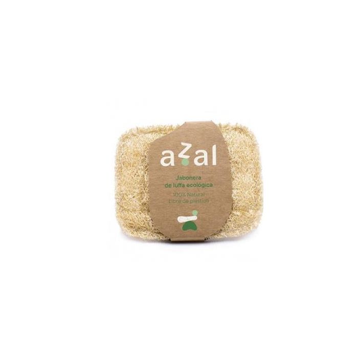 AZAL Jabonera de Luffa Ecológica para Jabones Sólidos - Mantiene Seco y Alarga Duración - 100% Natural y Libre de Plástico