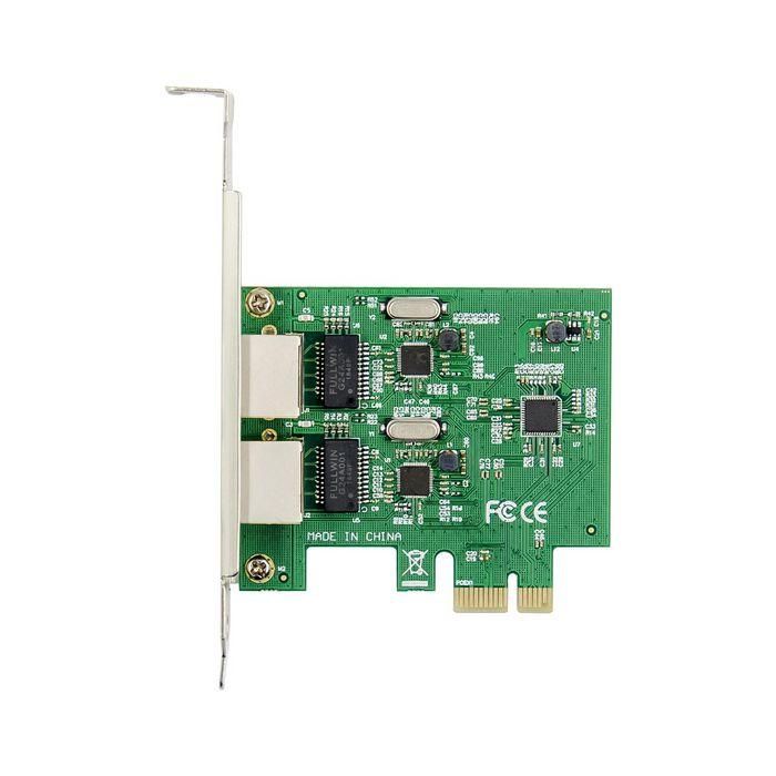 MicroConnect Tarjeta de Red Ethernet Gigabit PCI-E 8111F Doble Puerto RJ45 10/100/1000 Mbps 2
