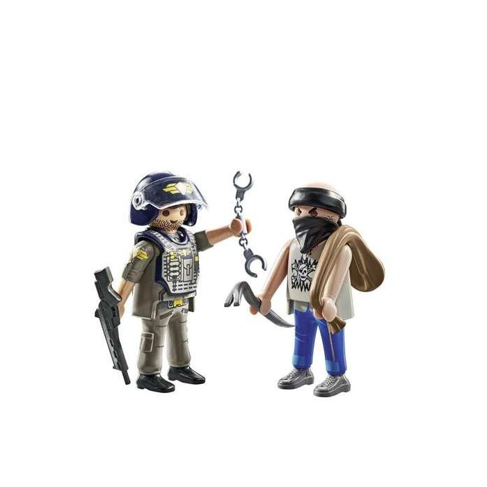 Figura policía con ladrón playmobil 2