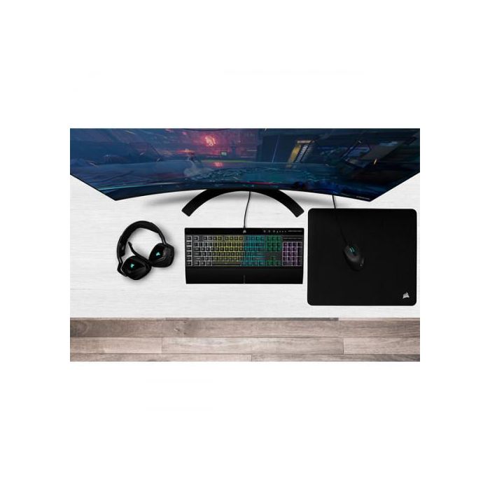 Corsair CH-9226765-ES Teclado Gaming K55 RGB PRO USB QWERTY Español Negro con Reposamuñecas y Retroiluminación LED RGB 1