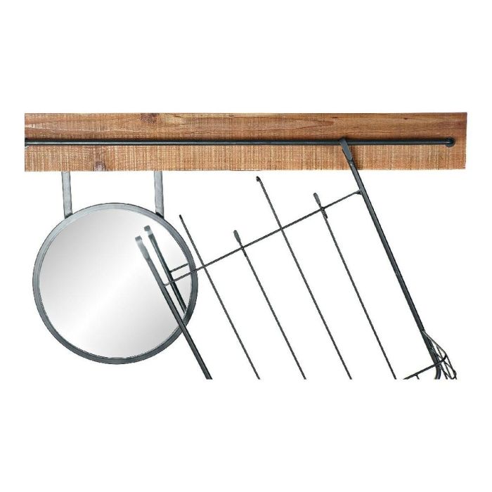 Espejo de pared DKD Home Decor Negro Metal Abeto Espejo (80 x 15 x 20 cm) 3 Espejo de pared DKD Home Decor Negro Metal Abeto Espejo (80 x 15 x 20 cm) 3
