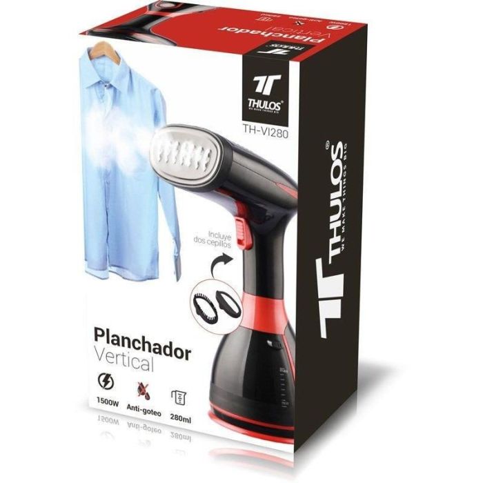 Thulos Plancha Vapor Vertical TH-VI280 1500W con 2 Cepillos y Vaso Medidor 4 Thulos Plancha Vapor Vertical TH-VI280 1500W con 2 Cepillos y Vaso Medidor 4