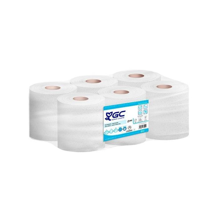 Gc Bobina Secamanos 2 Capas 477-143M Pack 6 Fsc Blanco Gc Bobina Secamanos 2 Capas 477-143M Pack 6 Fsc Blanco