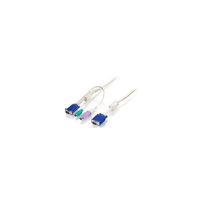 Level One KVM-0217US Cable KVM PS/2 y USB 5m Macho/Macho Blanco para KVM-0217DE KVM-0831 KVM-1631