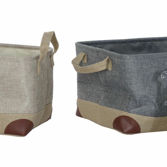 Cesta Multiusos DKD Home Decor Beige Gris Marrón claro 40 x 30 x 24 cm Madera 3 Piezas (3 Unidades) 2 Cesta Multiusos DKD Home Decor Beige Gris Marrón claro 40 x 30 x 24 cm Madera 3 Piezas (3 Unidades) 2
