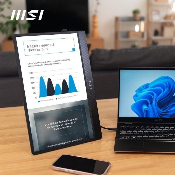 MSI MP161 E2 Pantalla PC Gamer Portátil 15.6" FHD IPS 1ms 60Hz USB-C Mini HDMI Soporte Trípode 3 MSI MP161 E2 Pantalla PC Gamer Portátil 15.6" FHD IPS 1ms 60Hz USB-C Mini HDMI Soporte Trípode 3