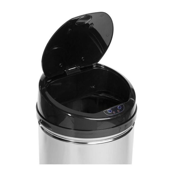 5Five Papelera con sensor de apertura automática modelo Alpha, Acero Inoxidable, Plata/Negro, 42 L 2