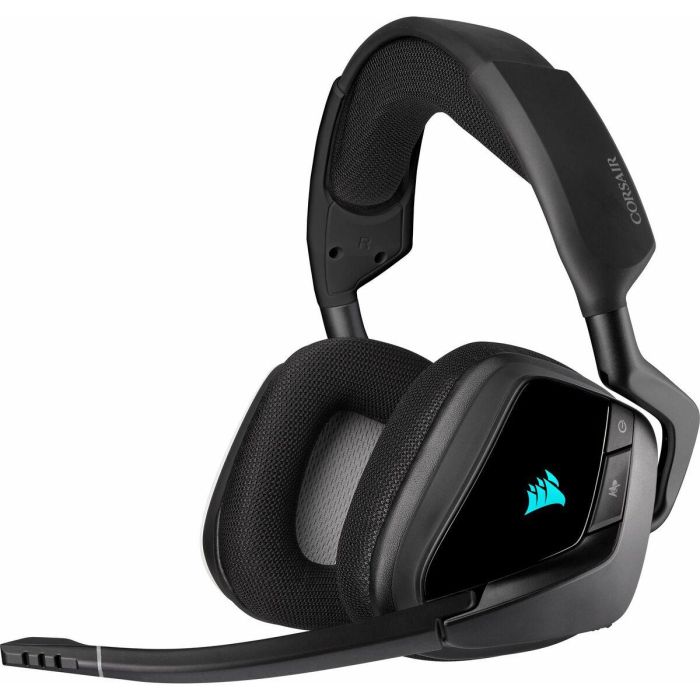 Corsair CA-9011201-EU Auriculares Gamer Inalámbricos VOID RGB ELITE Carbono, Transductores Neodimio 50mm, Almohadillas Espuma Memoria