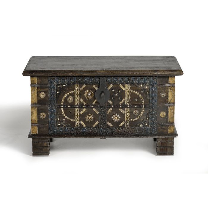 GINER Y COLOMER Baúl de Madera de Mango Marrón Oscuro con Detalles en Bronce y Metal 0 GINER Y COLOMER Baúl de Madera de Mango Marrón Oscuro con Detalles en Bronce y Metal 0