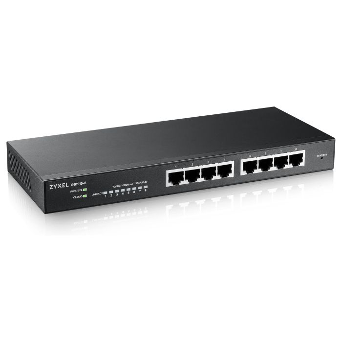 Zyxel GS1915-8 Switch Gestionado 8 Puertos Gigabit Ethernet Smart Hybrid Mode Cloud Fanless 2