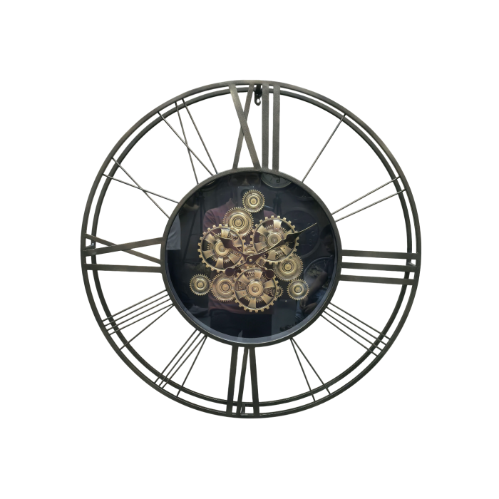 Reloj Pared Loft DKD Home Decor Marron Oscuro 8 x 80 x 80 cm