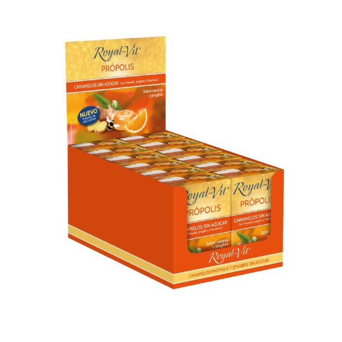 Royal Vit Caramelos de Propóleo, Jengibre y Naranja - 18 unidades