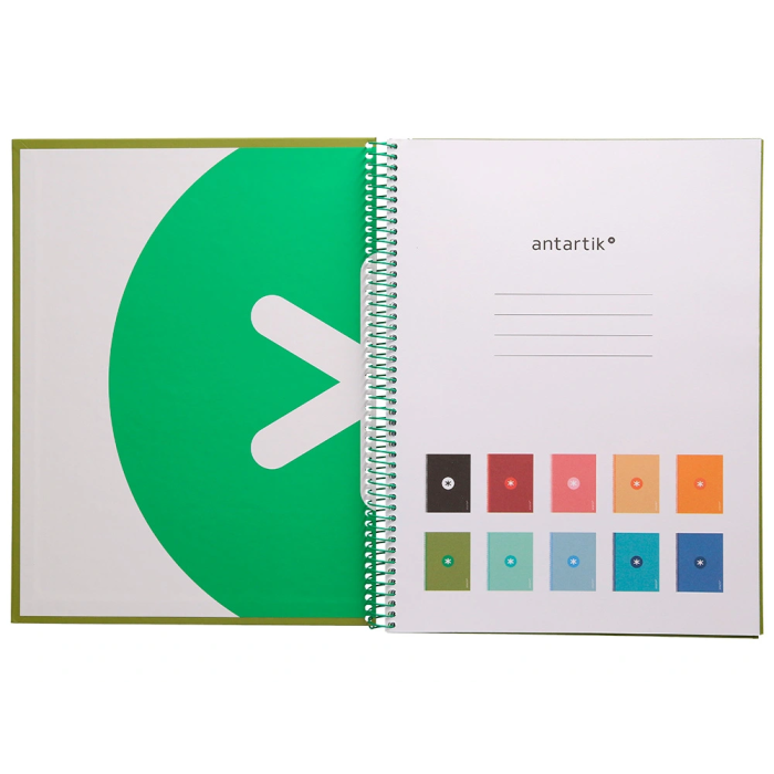 Antartik Cuaderno espiral micro A4 tapa dura 80 hojas 90 gr impresión horizontal 3