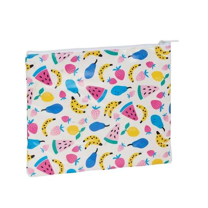 Safta Bolso de Verano 'Fruits' de Algodón para Niños de 3 Años, Color Blanco 3 Safta Bolso de Verano 'Fruits' de Algodón para Niños de 3 Años, Color Blanco 3