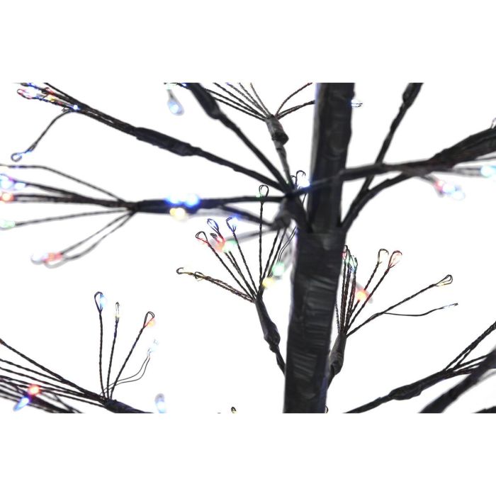 DKD Home Decor Árbol de Navidad Moderno Negro de Metal con Luces LED Multicolor Integradas, 120 cm de Altura y 40x40 cm de Base 4