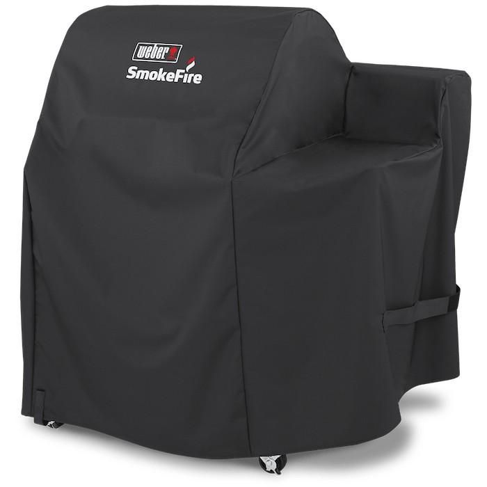Weber 7192 Funda Protectora Premium para barbacoas SmokeFire EX4/EPX4, Poliéster Negro, 24"
