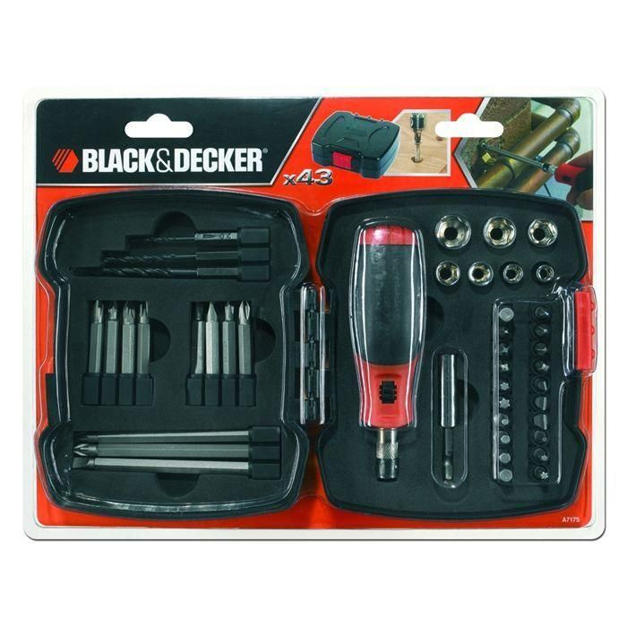 BLACK & DECKER Juego de destornilladores de 43 piezas A7175 2 BLACK & DECKER Juego de destornilladores de 43 piezas A7175 2