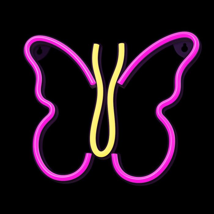 Lampara Forever Neon Led Butterfly Pink 6 Lampara Forever Neon Led Butterfly Pink 6