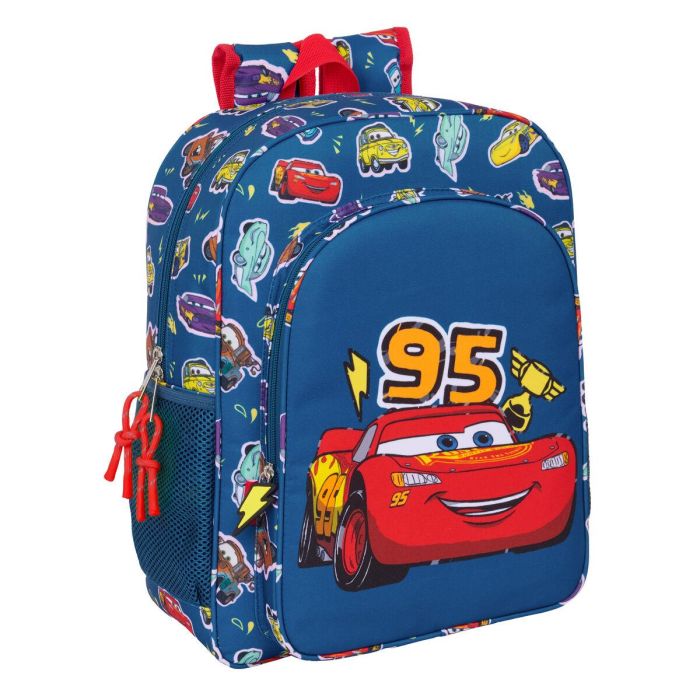 Mochila Escolar Cars Racing Azul marino 32 x 38 x 12 cm