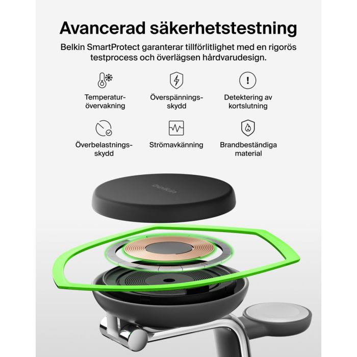 Cargador Inalámbrico Belkin WIZ040KQCH Negro 4 Cargador Inalámbrico Belkin WIZ040KQCH Negro 4