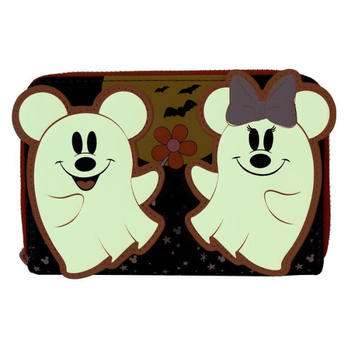 Cartera Floral Ghost Mickey &#38; Minnie Disney Loungefly 1