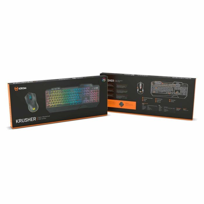 Teclado y Ratón Gaming Krom NXKROMKRSHRSP Negro 11 Teclado y Ratón Gaming Krom NXKROMKRSHRSP Negro 11