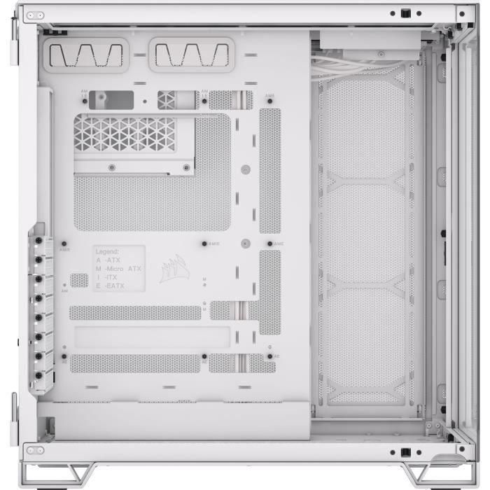 Corsair COR0840006664703 Caja PC 6500X Media Torre de Vidrio Templado con Doble Cámara - Blanco 5